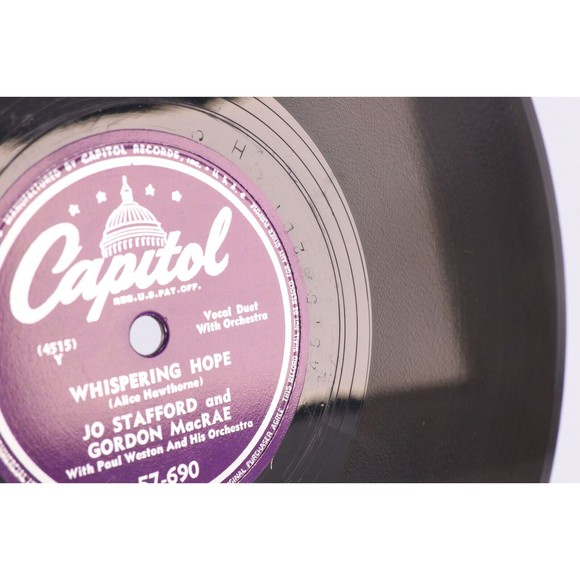 Jo Stafford, Gordon MacRae - Whispering Hope 1949 Polka 10" 78 rpm Record 57-690 - Picture 6 of 16